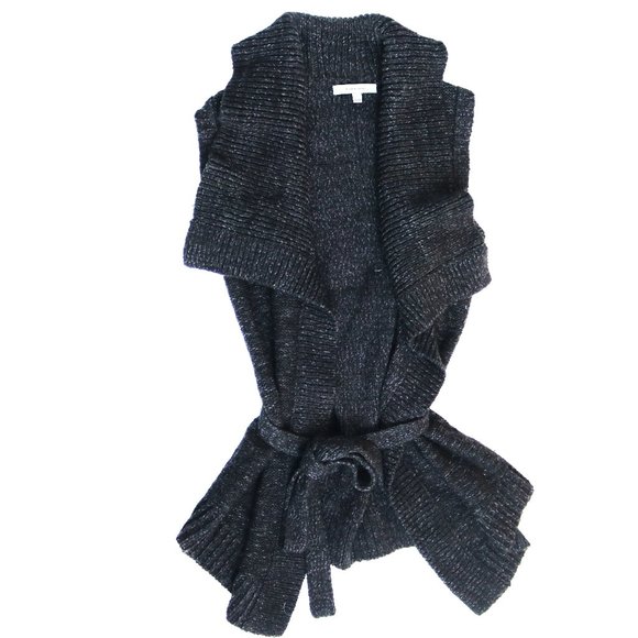 Classiques Entier Wool / Alpaca Blend Sleeveless Belted Sweater - Picture 2 of 5